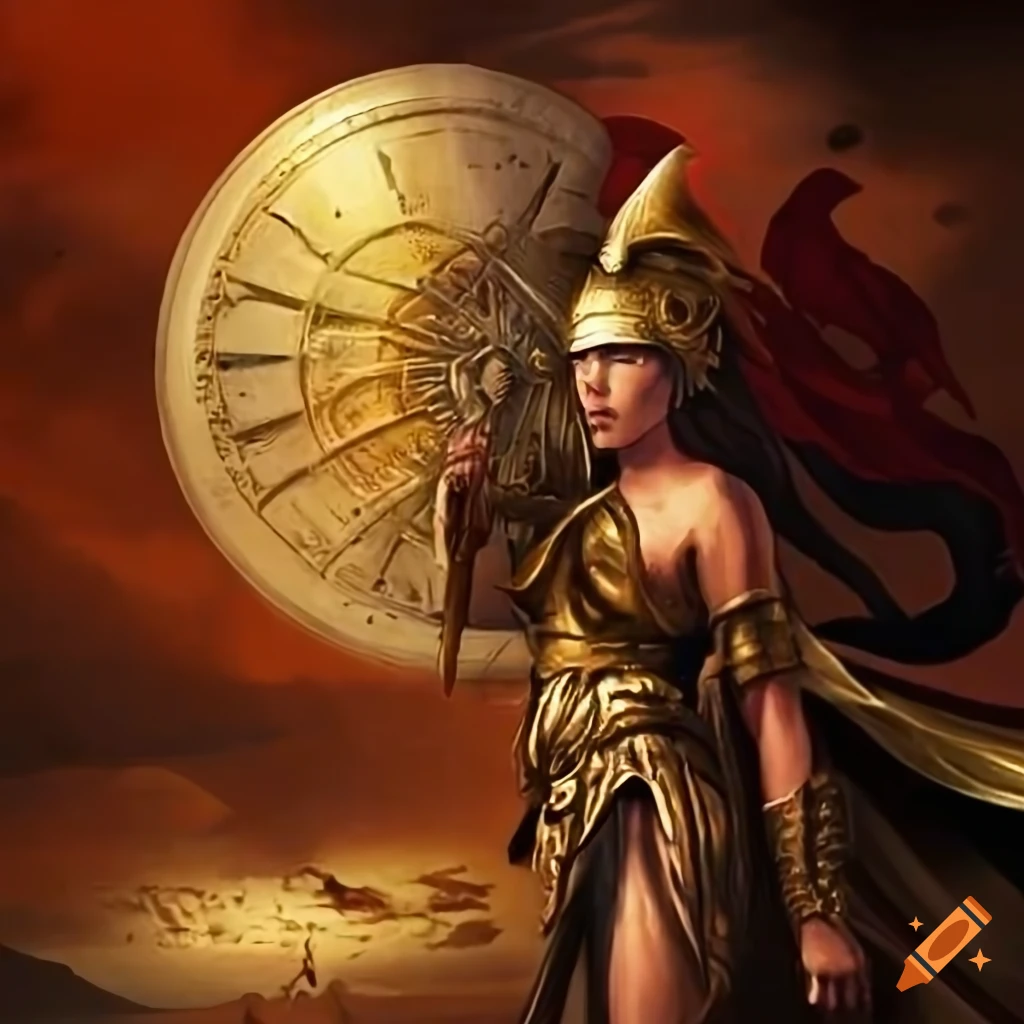 Image of athena, the goddess of wisdom on Craiyon
