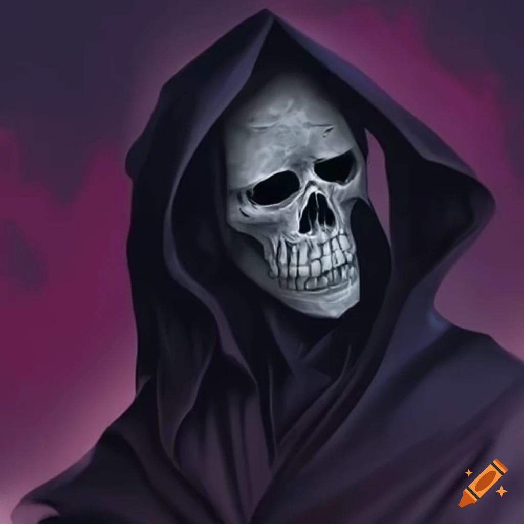 image of a grim reaper with a handsome filter