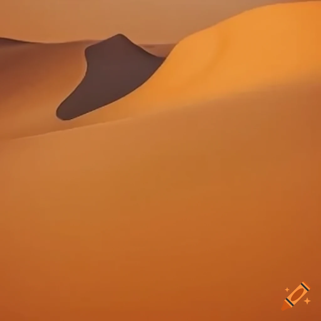 Desert sand dunes made of gold coins on Craiyon