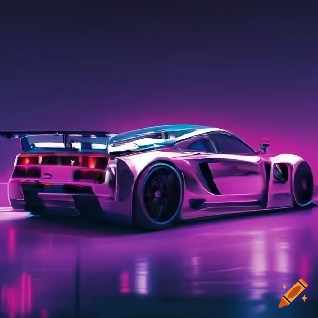 Cyberpunk Vintage Sports Car With Neon Lights cyberpunk-vintage-sports-car-with-neon-lights