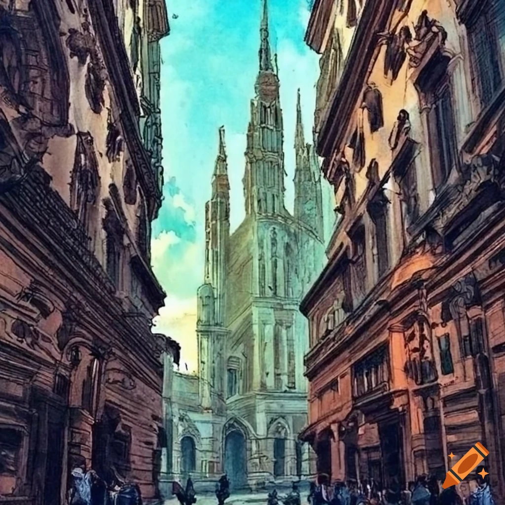 illustration-of-milan-in-a-19th-century-alchemist-travel-diary