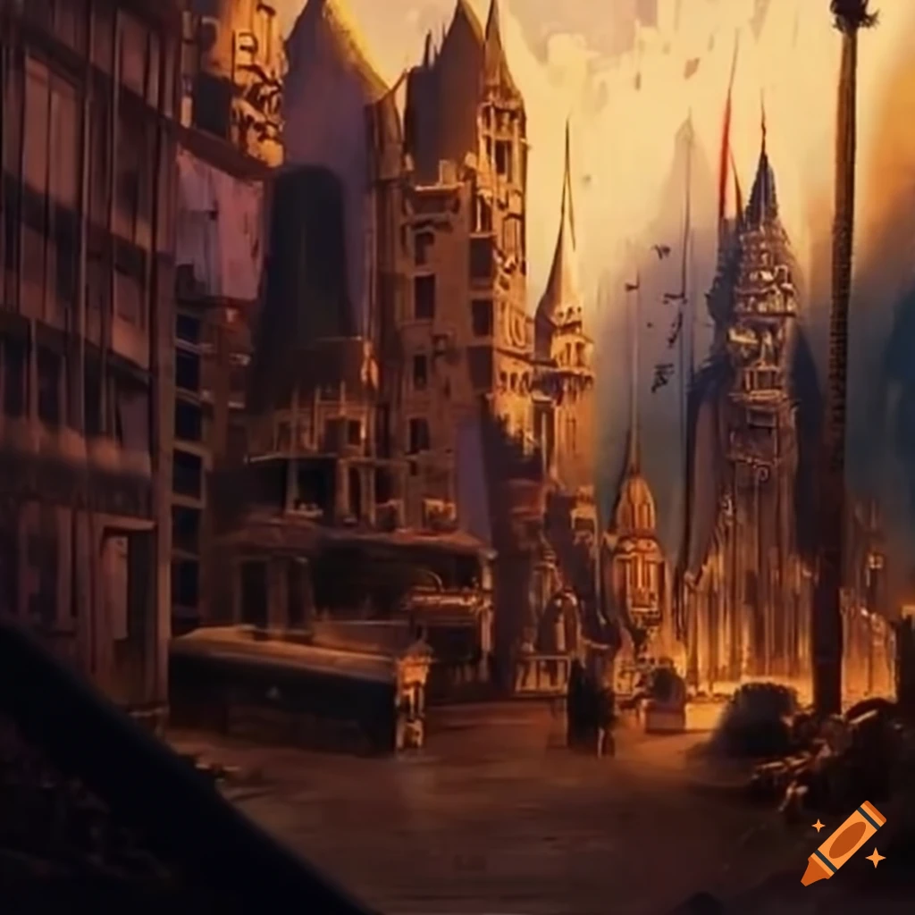 image of a golden city