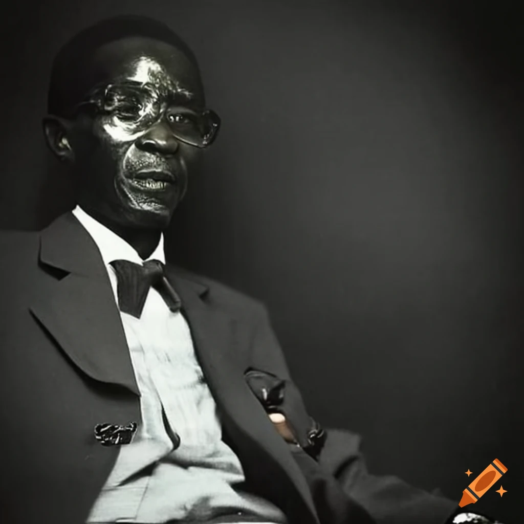 portrait of young Robert Mugabe in 1958