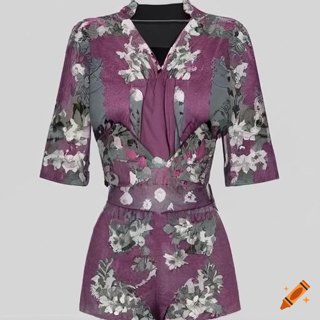 high-resolution 3D render of a stylish playsuit
