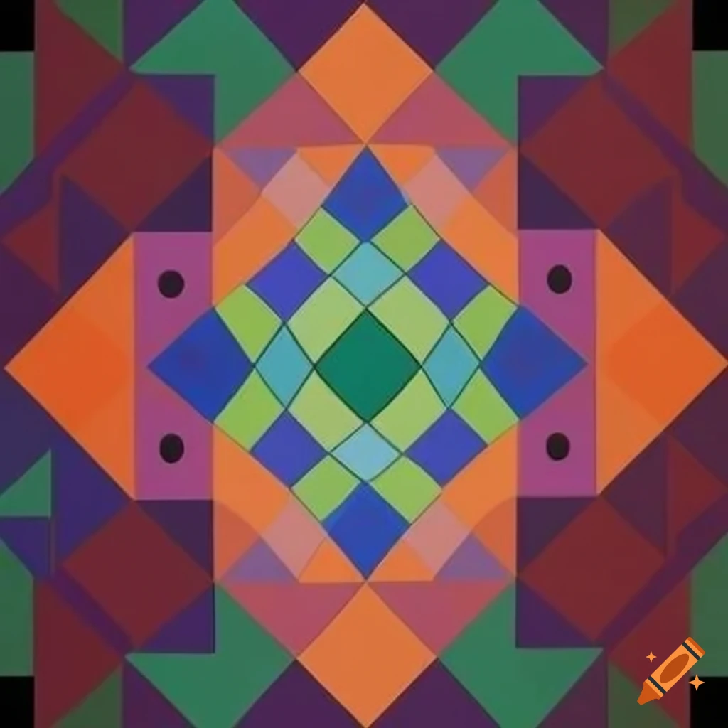 surreal colors and illusions in Victor Vasarely's architecture