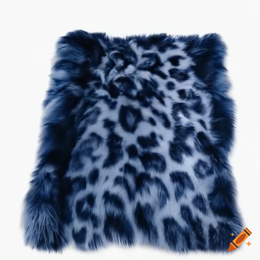 Luxurious leopard print fox fur blanket