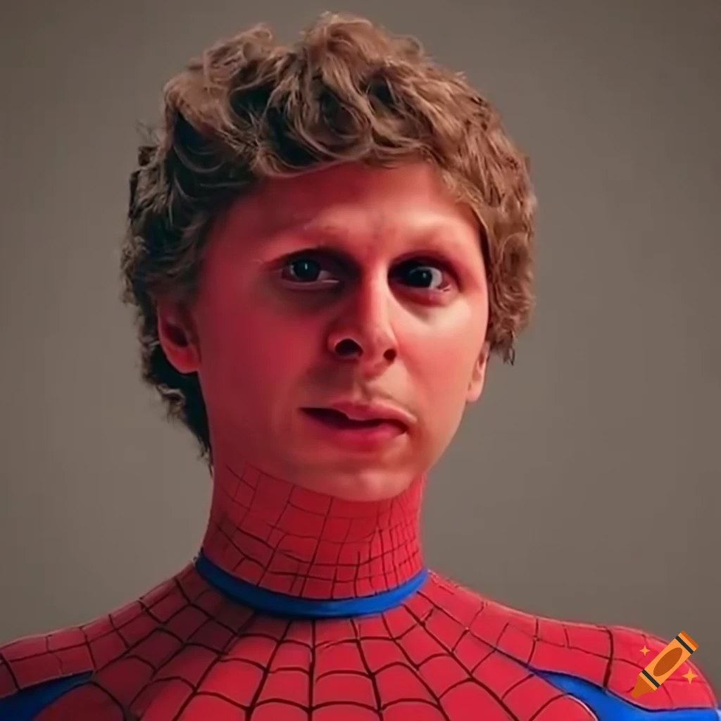 Michael cera in a spiderman costume on Craiyon