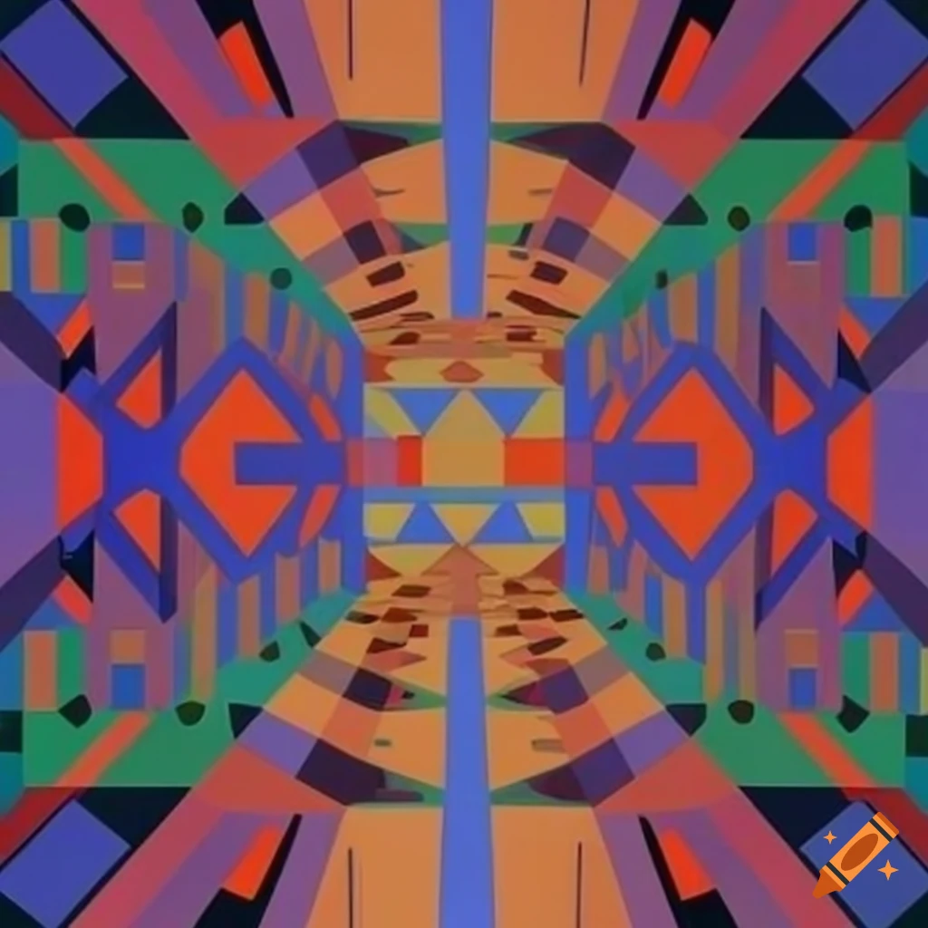surreal and colorful architecture by Victor Vasarely
