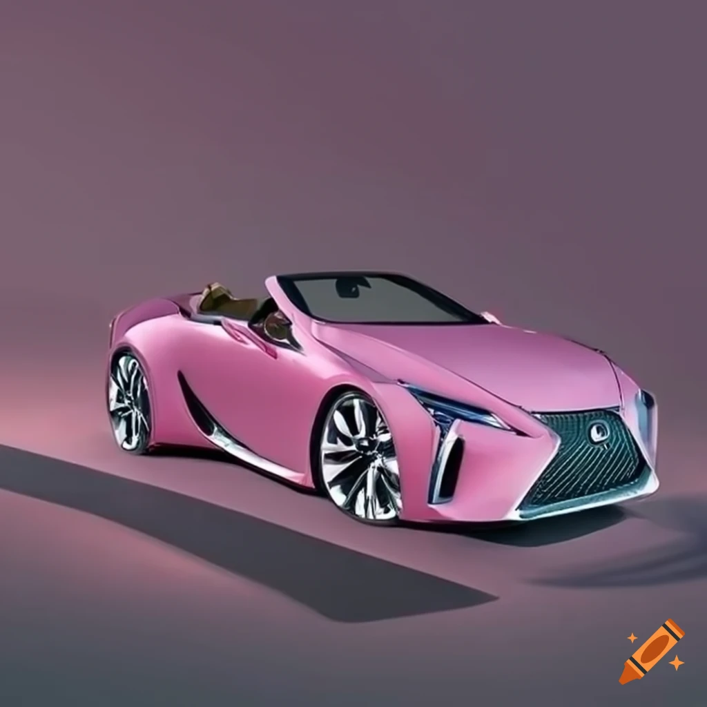 Pink lexus lc500 convertible car