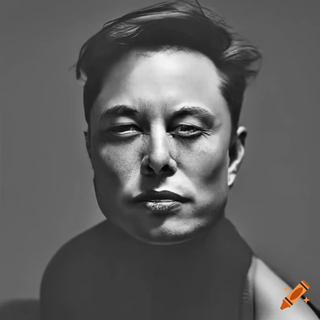 Black And White Portrait Of Elon Musk black-and-white-portrait-of-elon-musk