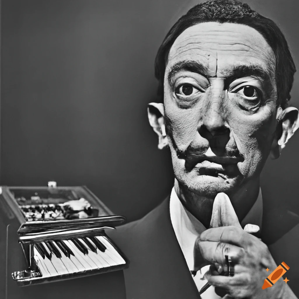 Salvador dali with synthesizers