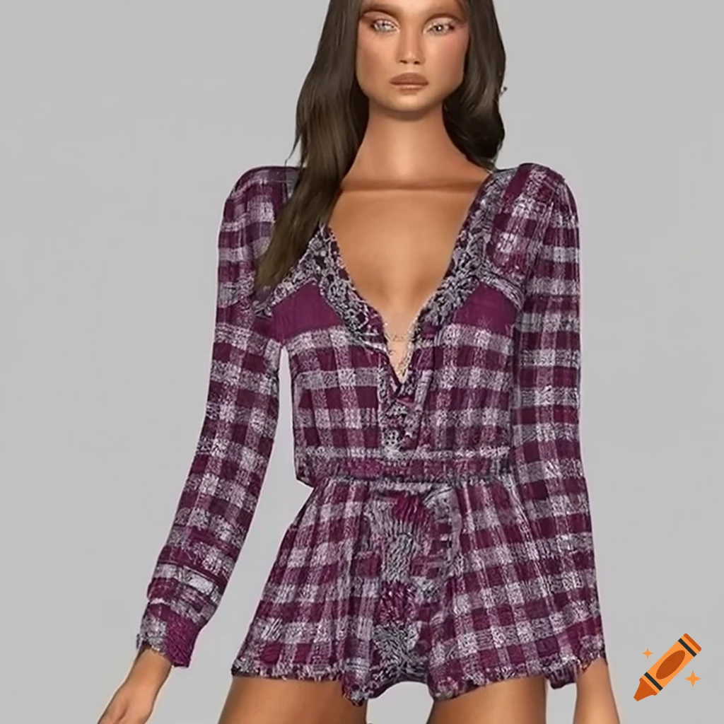 High-resolution 3d render of a stylish playsuit