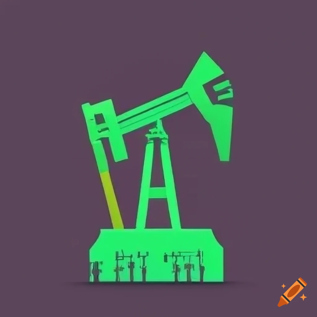 Green and black oil rig logo in hacker terminal style
