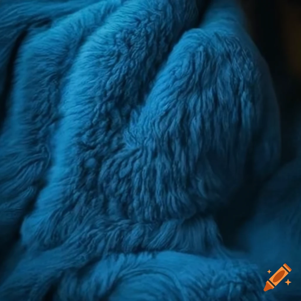 person lying on a fluffy blue blanket