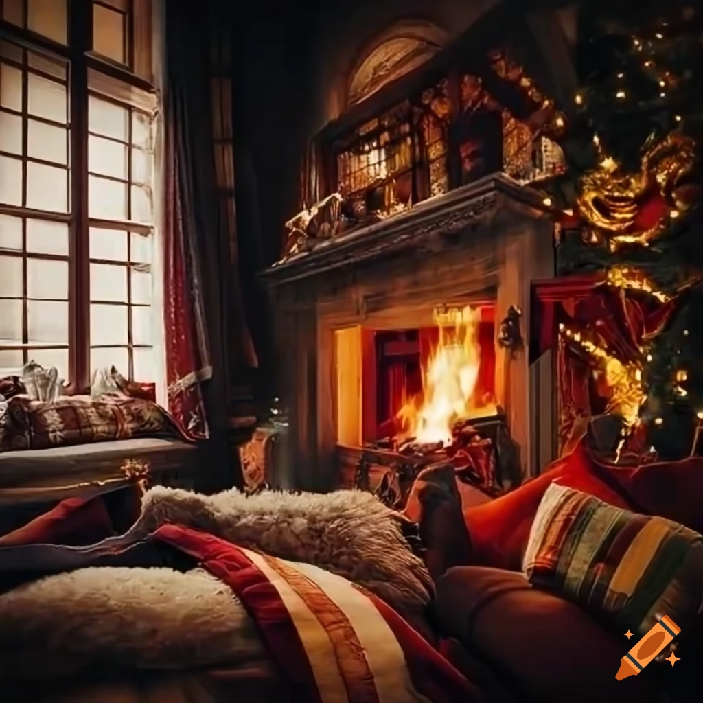 Cozy Living Room With Fireplace And