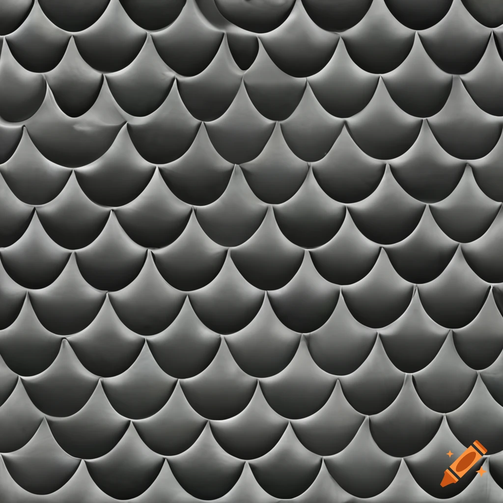 Grayscale seamless fish scale texture on Craiyon