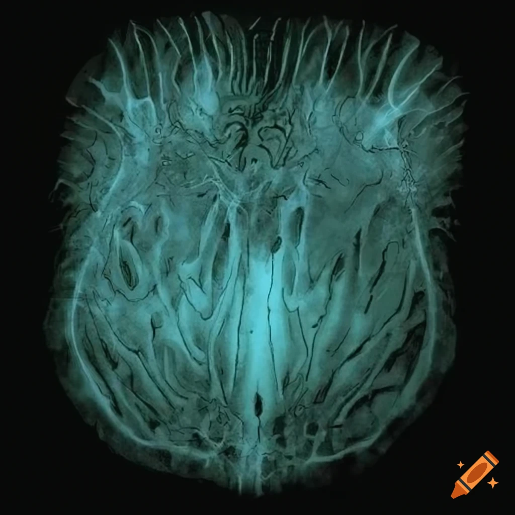 Flea X Rayed Gothic x-ray rabbit in a dark setting on Craiyon