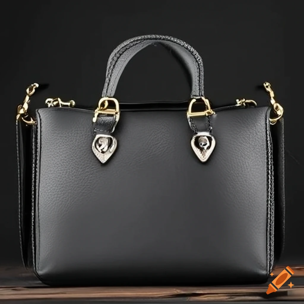 Stylish black women's laptop purse on Craiyon