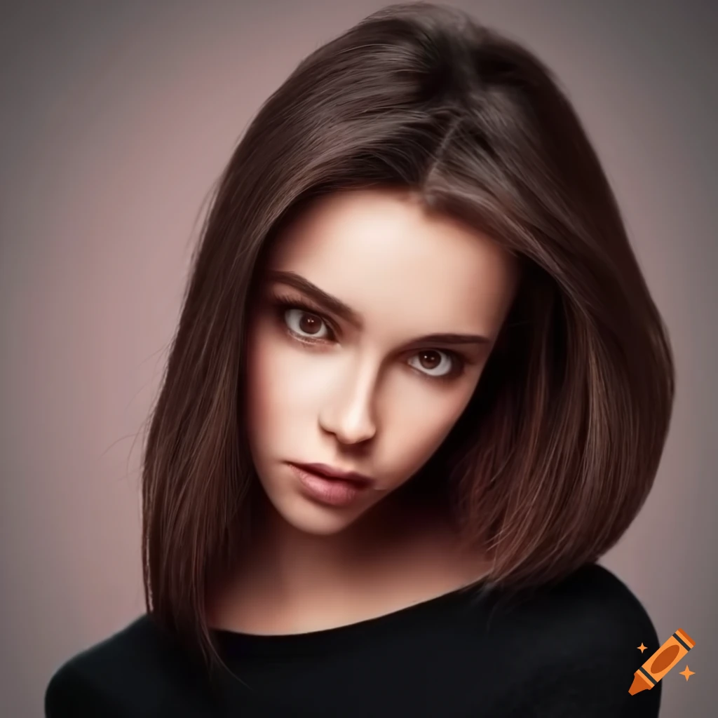 portrait of a beautiful woman in black sweater
