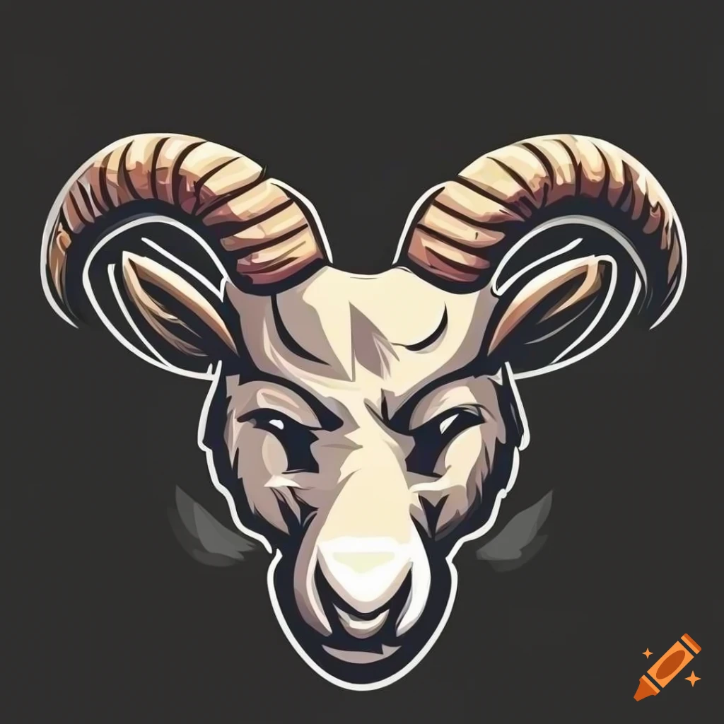 Cartoon Goat Mascot Logo