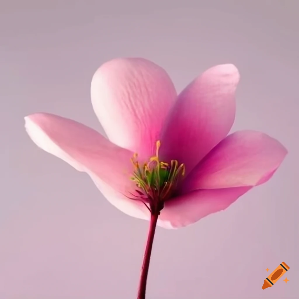 pink blossom on white background