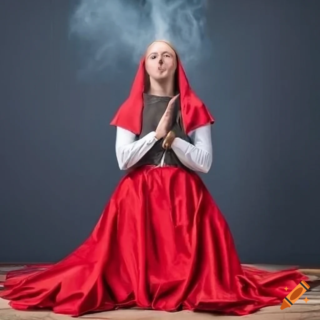 Picture of a priestess during a sacred ritual