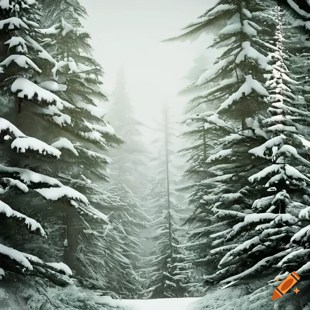 evergreen winter forest