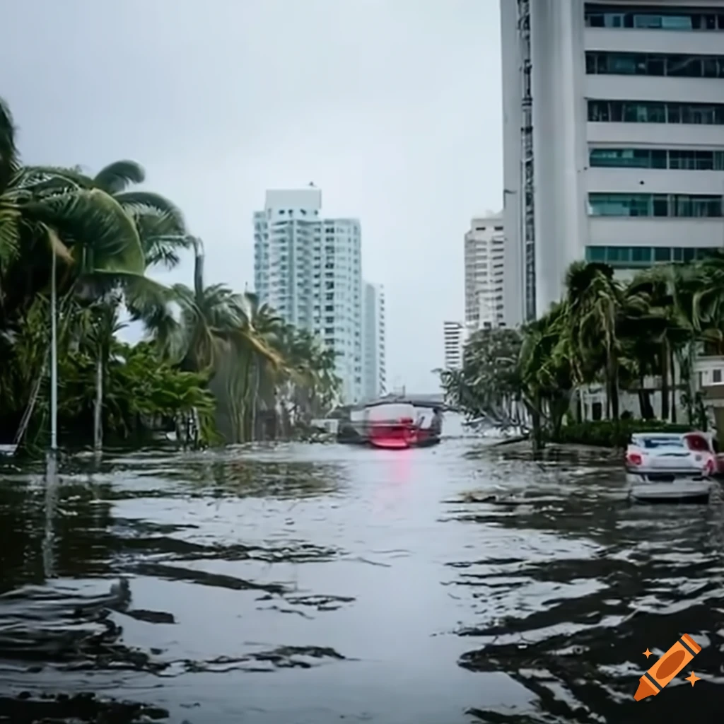 image of a hurricane hitting Fort Lauderdale