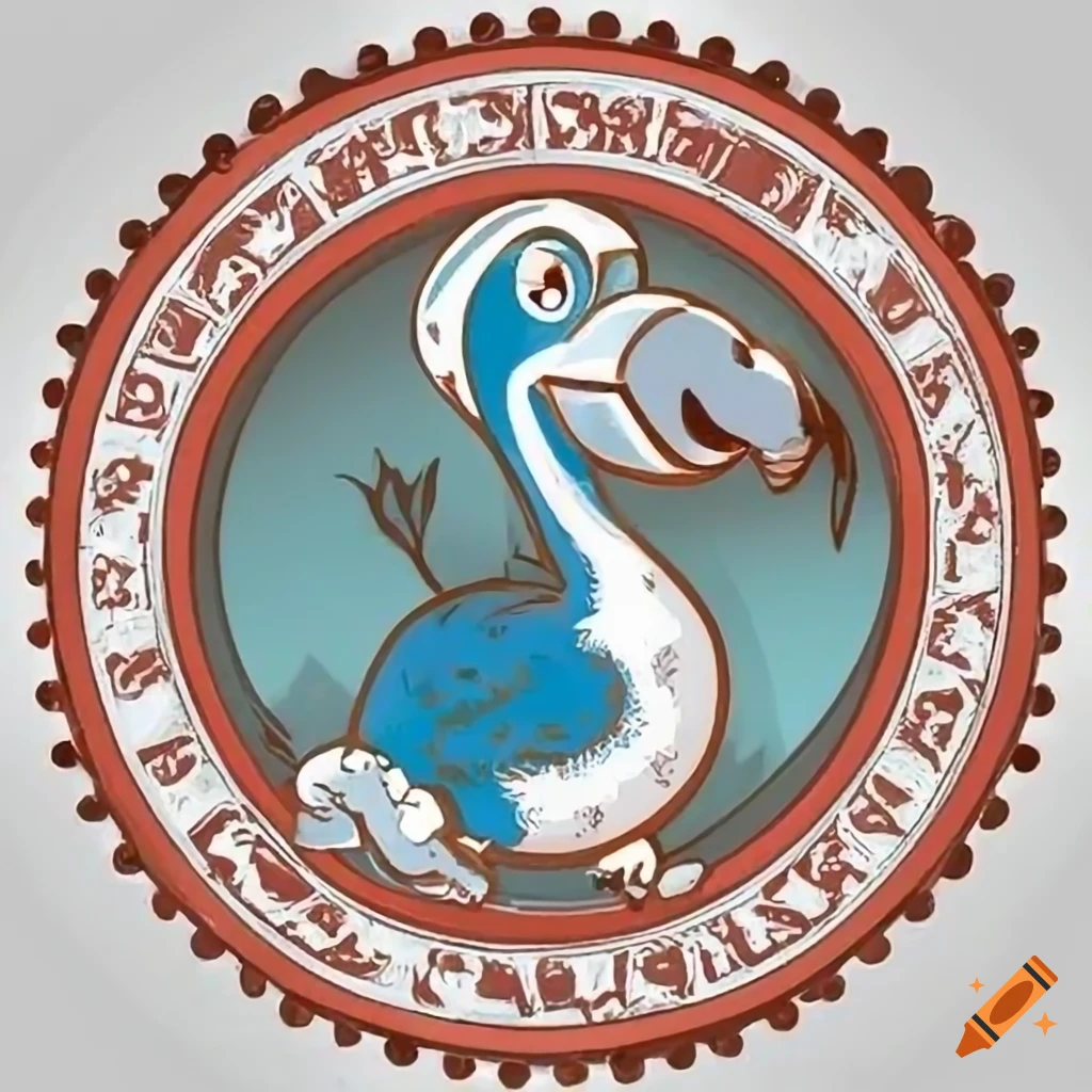 certification stamp with dodo illustration