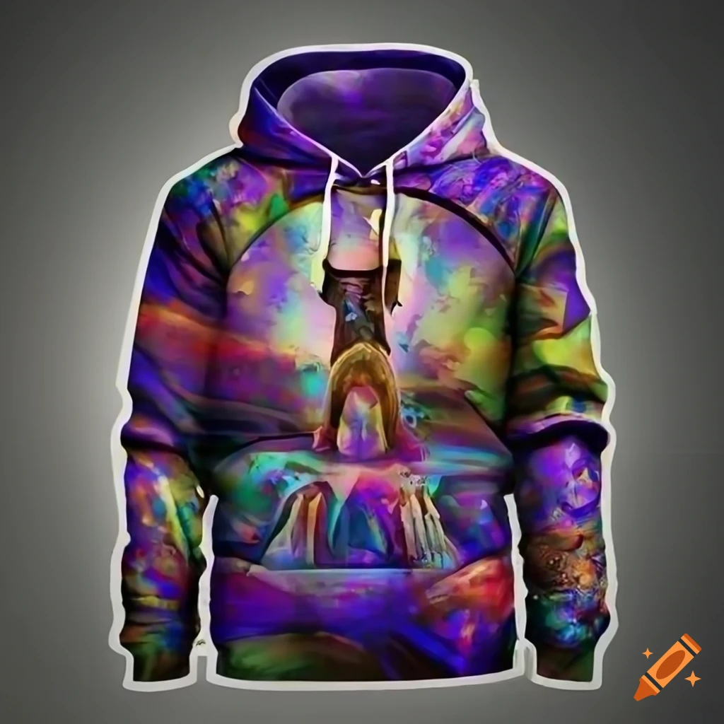 All-over print hoodie with gamer art