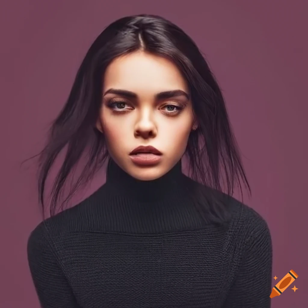 Portrait Of A Beautiful Young Woman With Dark Brown Hair And Brown Eyes portrait-of-a-beautiful-young-woman-with-dark-brown-hair-and-brown-eyes