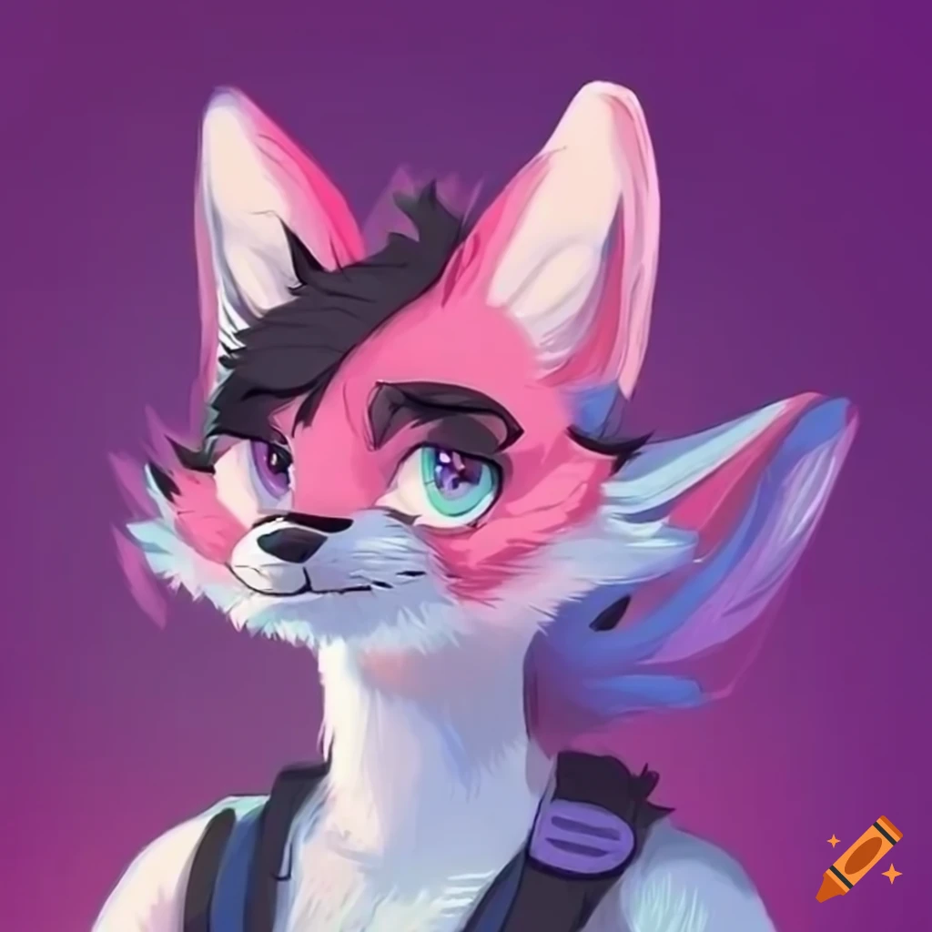 Representation of a non binary furry character on craiyon