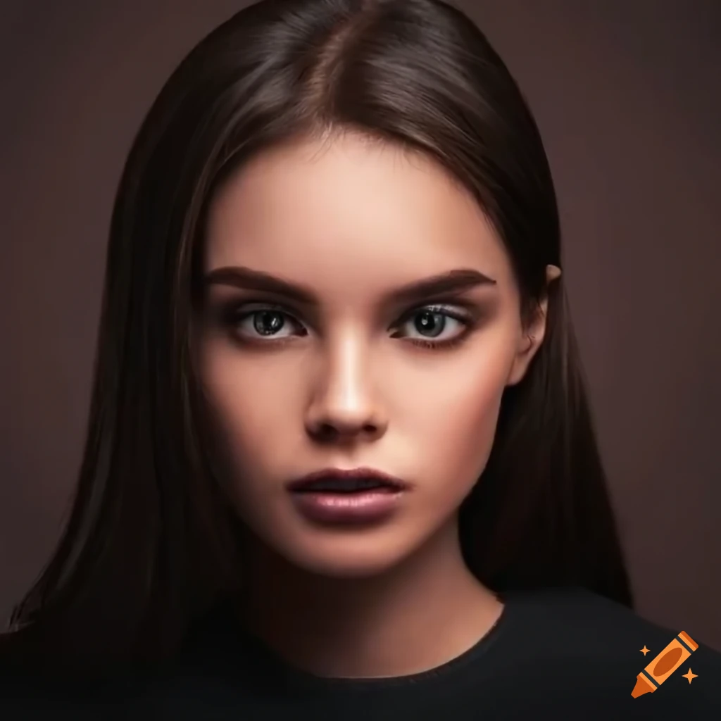 portrait of a beautiful woman with black sweater