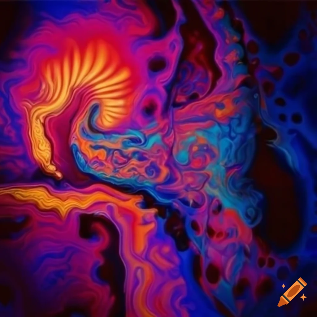 abstract image with psychedelic colors