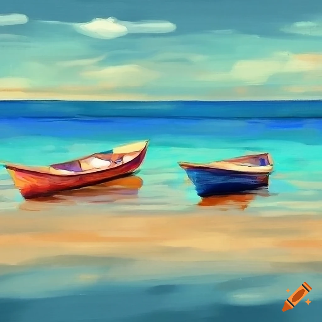 boats on the seashore