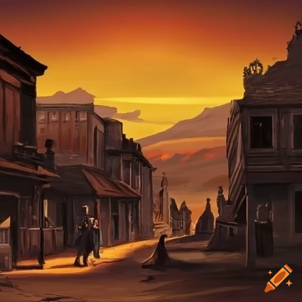wild west country scene