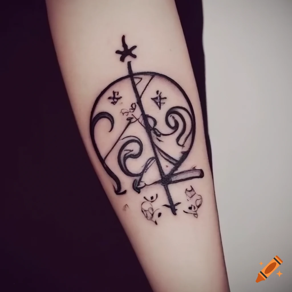 Silver Cat Tattoo - Small Sagittarius tattoo for Orlaith🏹🌸Thank you!❤️ |  Facebook
