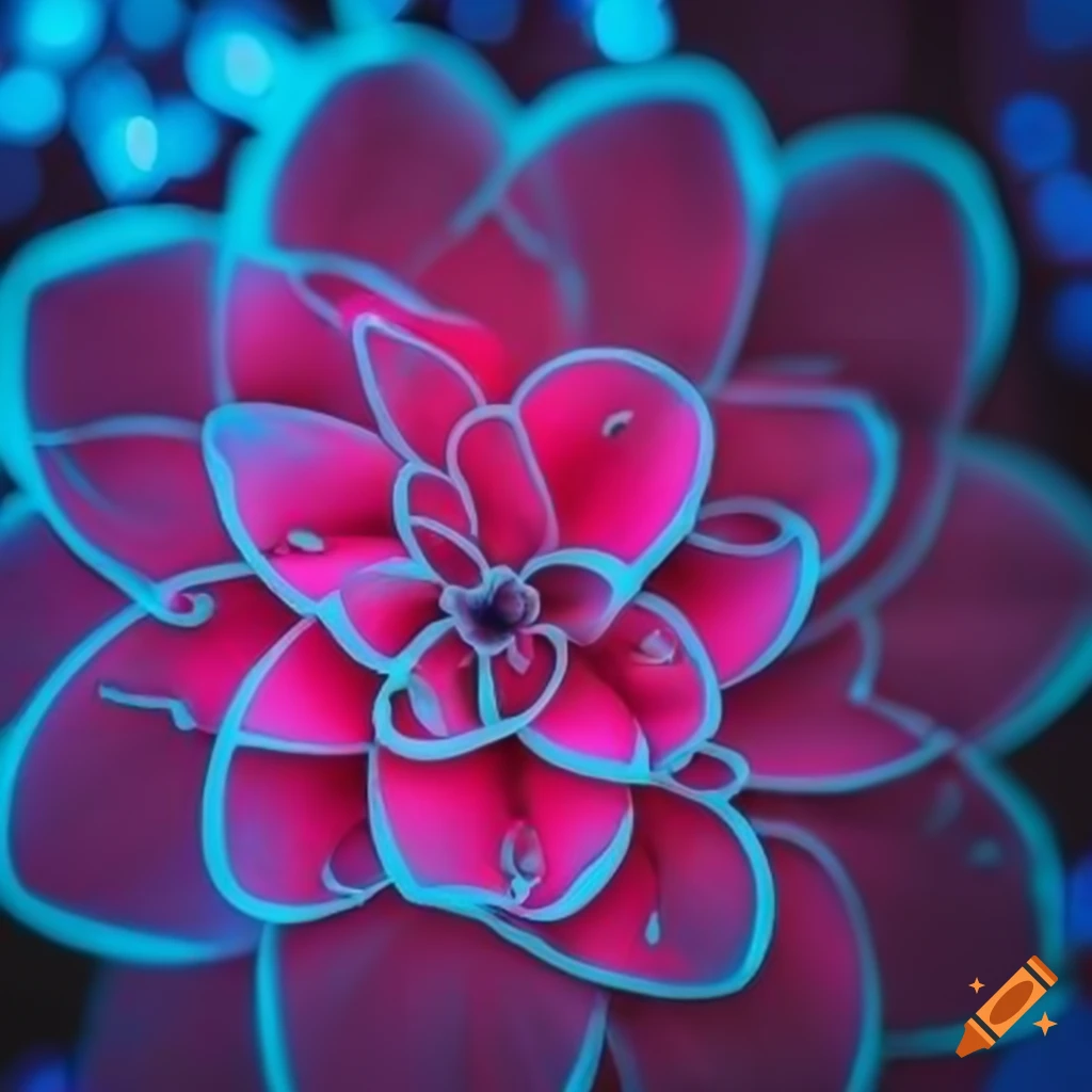 neon flower textured background