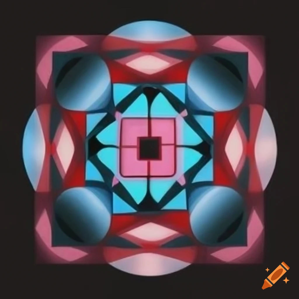 Geometric surrealistic illusions by victor vasarely