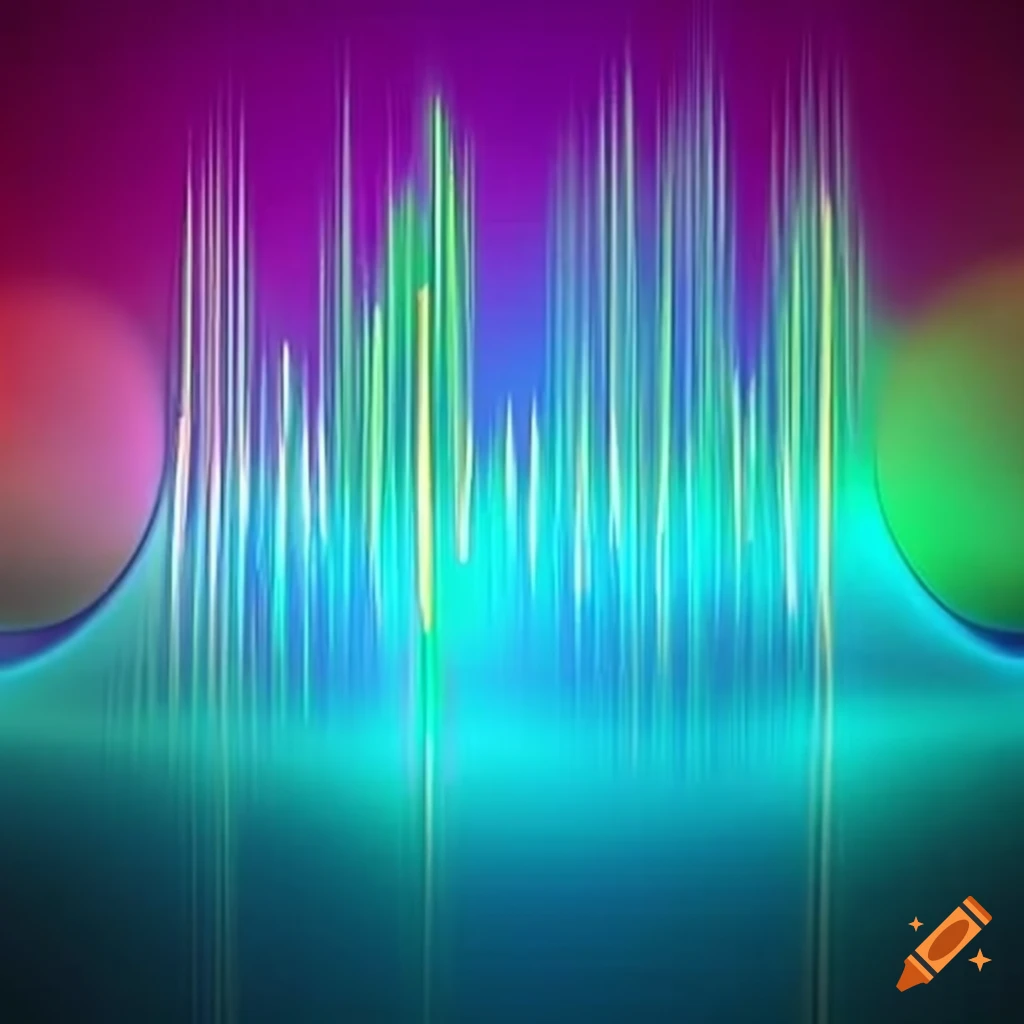 Abstract representation of sound waves on Craiyon