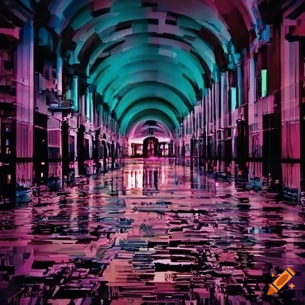 abstract glitch art composition