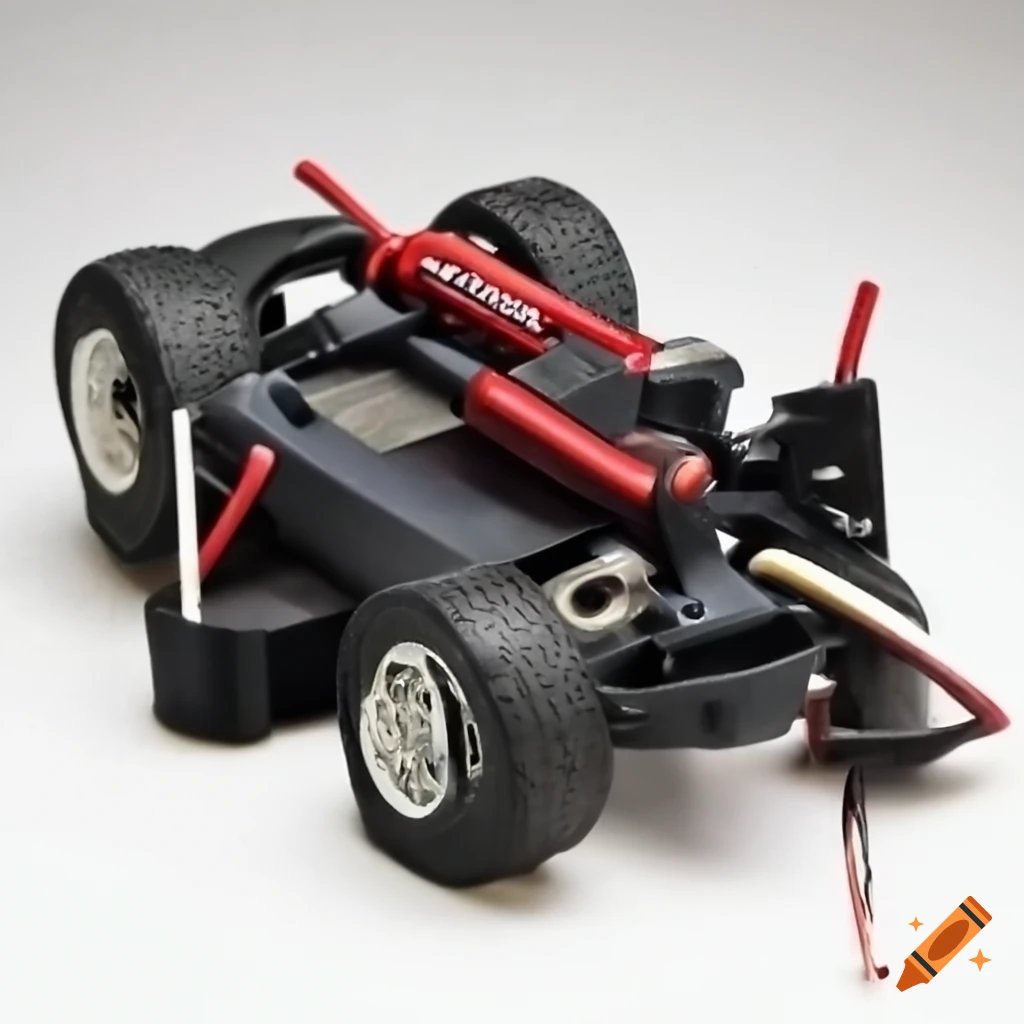 Rc car racing on electrolytic capacitors on Craiyon