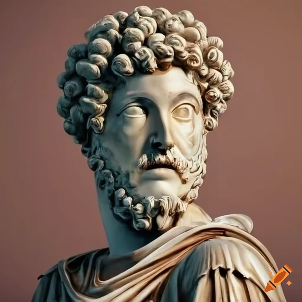 Epic statue of marcus aurelius with sword