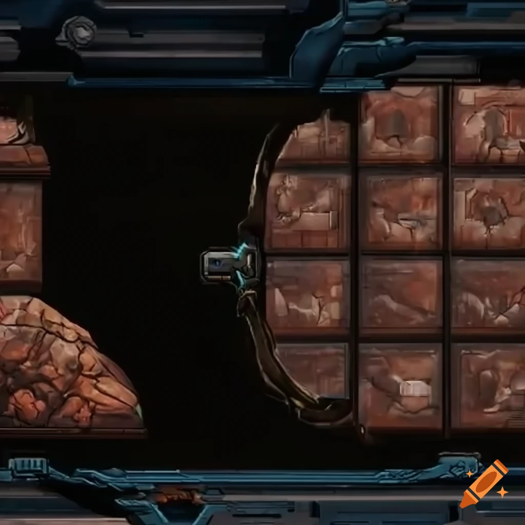high resolution realistic rock platform tiles for Metroid Dread