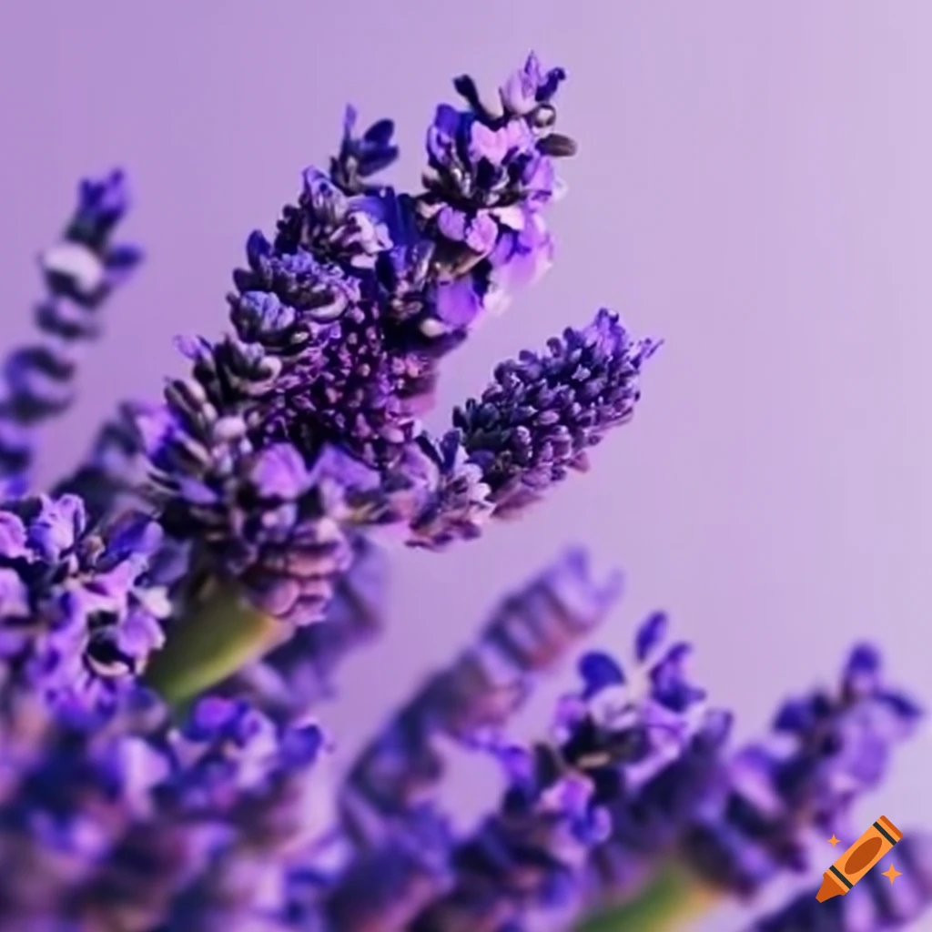 Closeup of lavender flowers on Craiyon