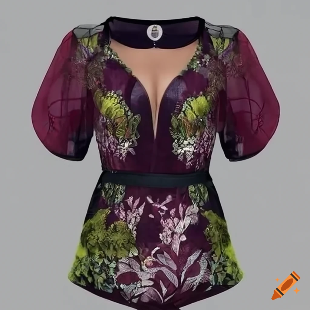 3d render of revolve ss24 playsuit with empire waist and plunge neck