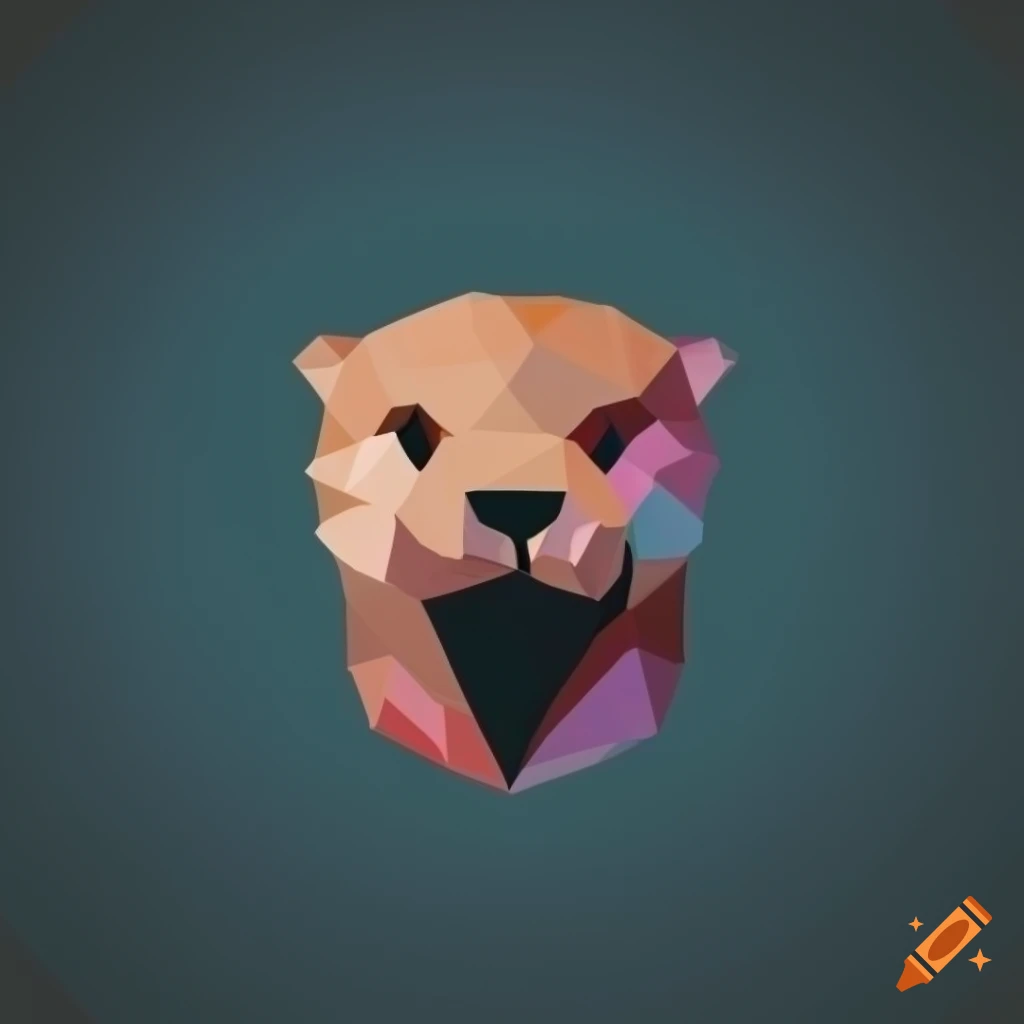 low poly otter logo
