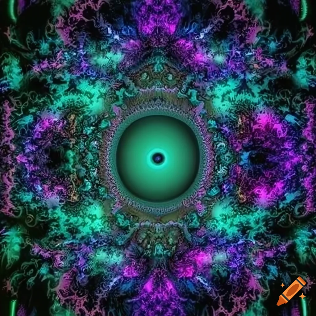 fractal art in blacklight