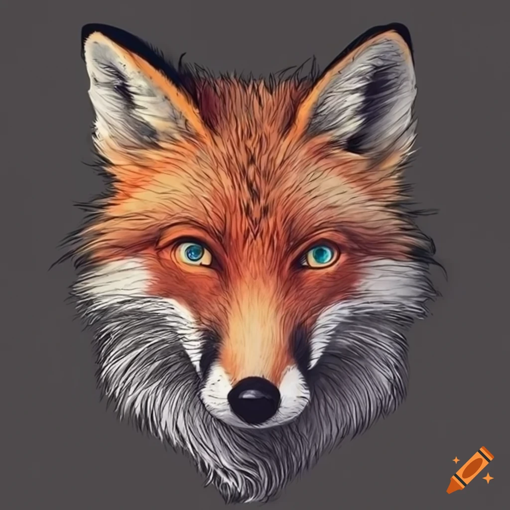 fox design for t-shirt
