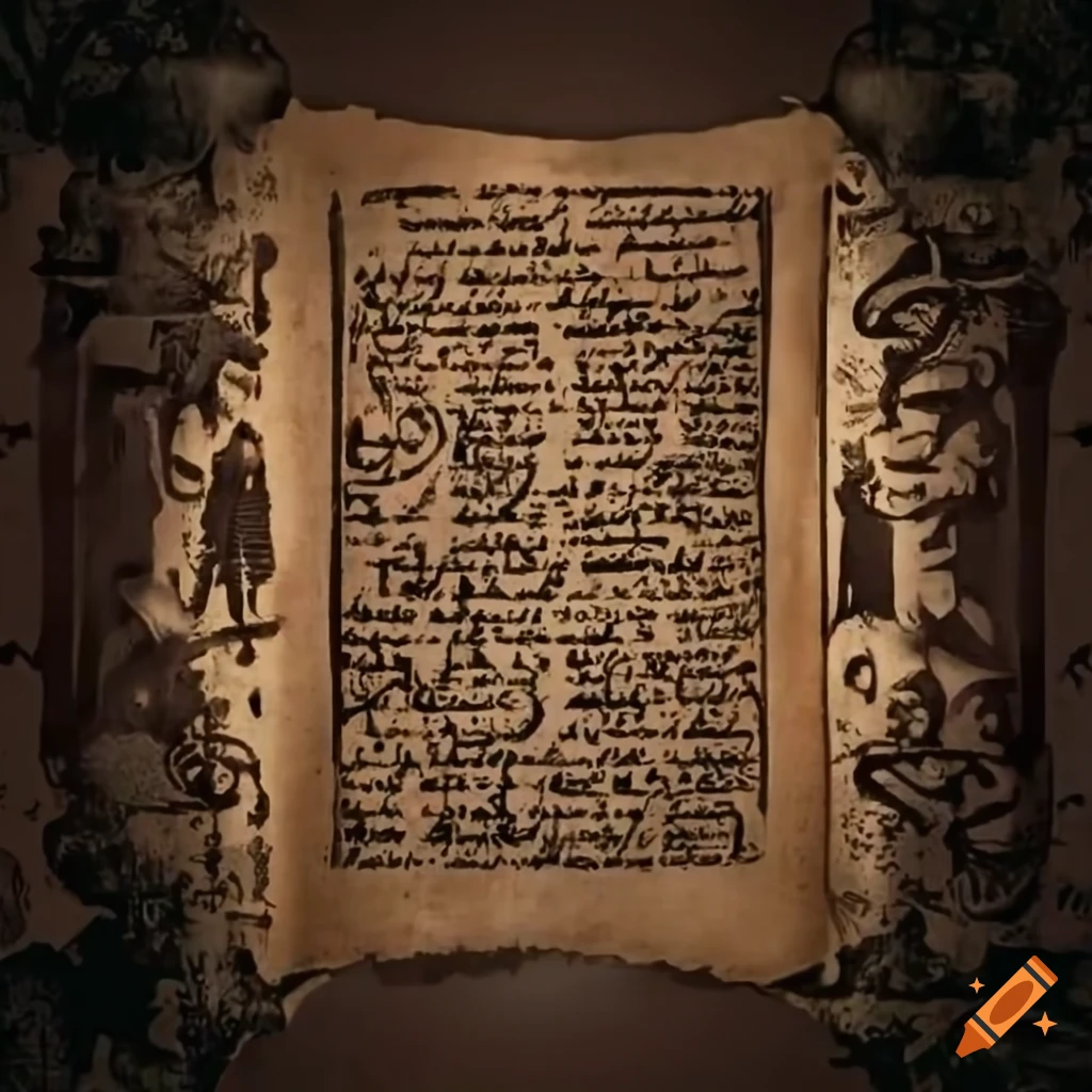 ancient manuscript with mysterious symbols